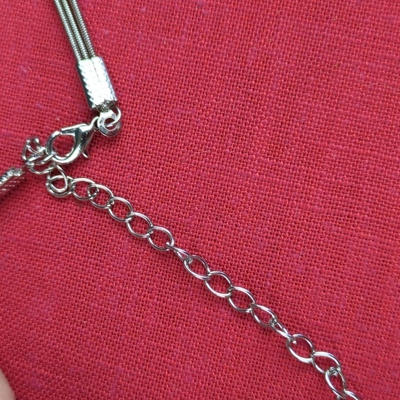 Three Tiered Necklace With CZ Crystals - Picture 7 of 7